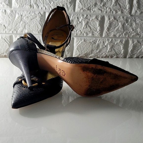 Cavalli heels size 39 Vintage Snake skin - Picture 2 of 3